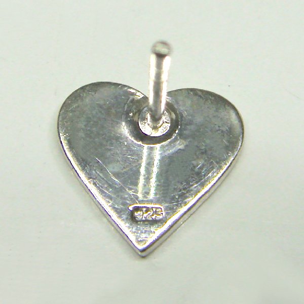 (e1102)Aros de plata motivo corazn liso.